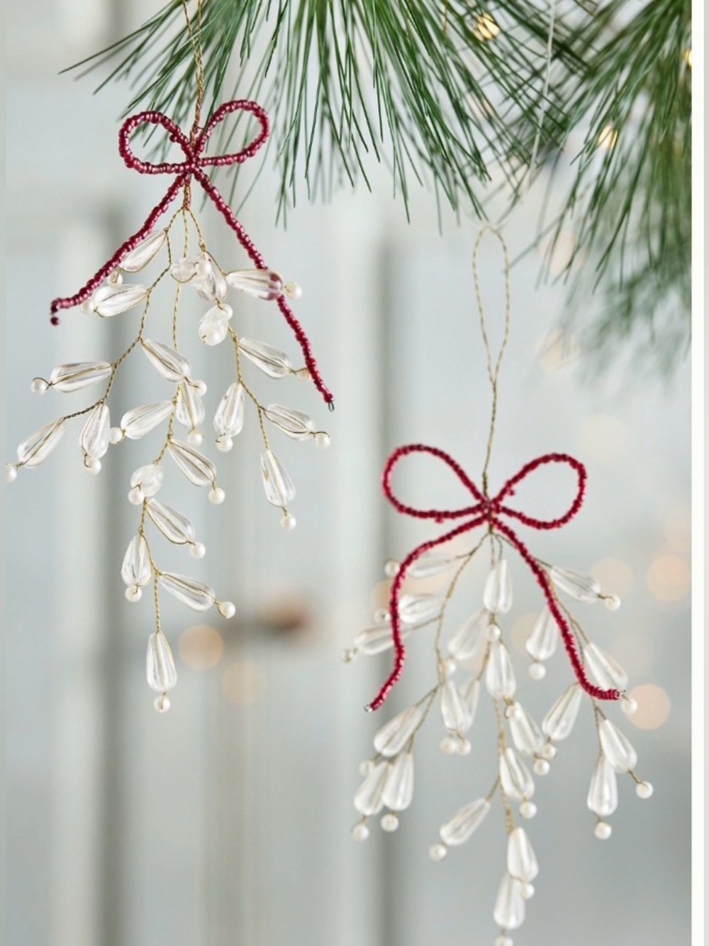 NWT Anthropologie Terrain Pearly Bow Charms, Set of 2